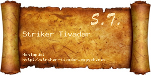 Striker Tivadar névjegykártya